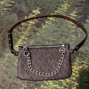 Michael Kors initails handbag with metallic inside